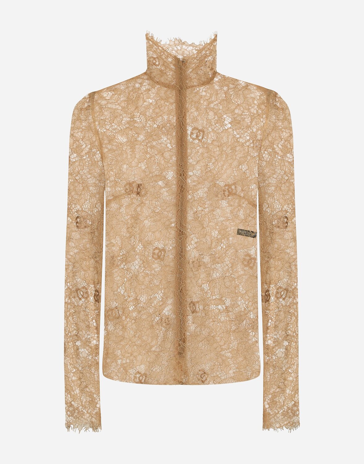 Блузка с цветочным кружевом и воротником-стойкой Dolce & Gabbana, бежевый
Блузка с цветочным кружевом и воротником-стойкой Dolce & Gabbana, бежевый
