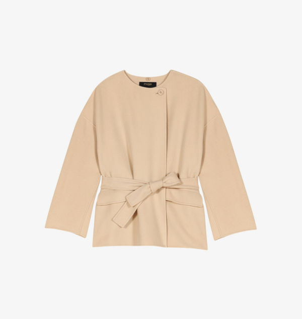 Пальто из смесовой шерсти с поясом и съемным шарфом Maje, цвет naturels, Бежевый, Пальто из смесовой шерсти с поясом и съемным шарфом Maje, цвет naturels
Пальто из смесовой шерсти с поясом и съемным шарфом Maje, цвет naturels, Бежевый, Пальто из смесовой шерсти с поясом и съемным шарфом Maje, цвет naturels