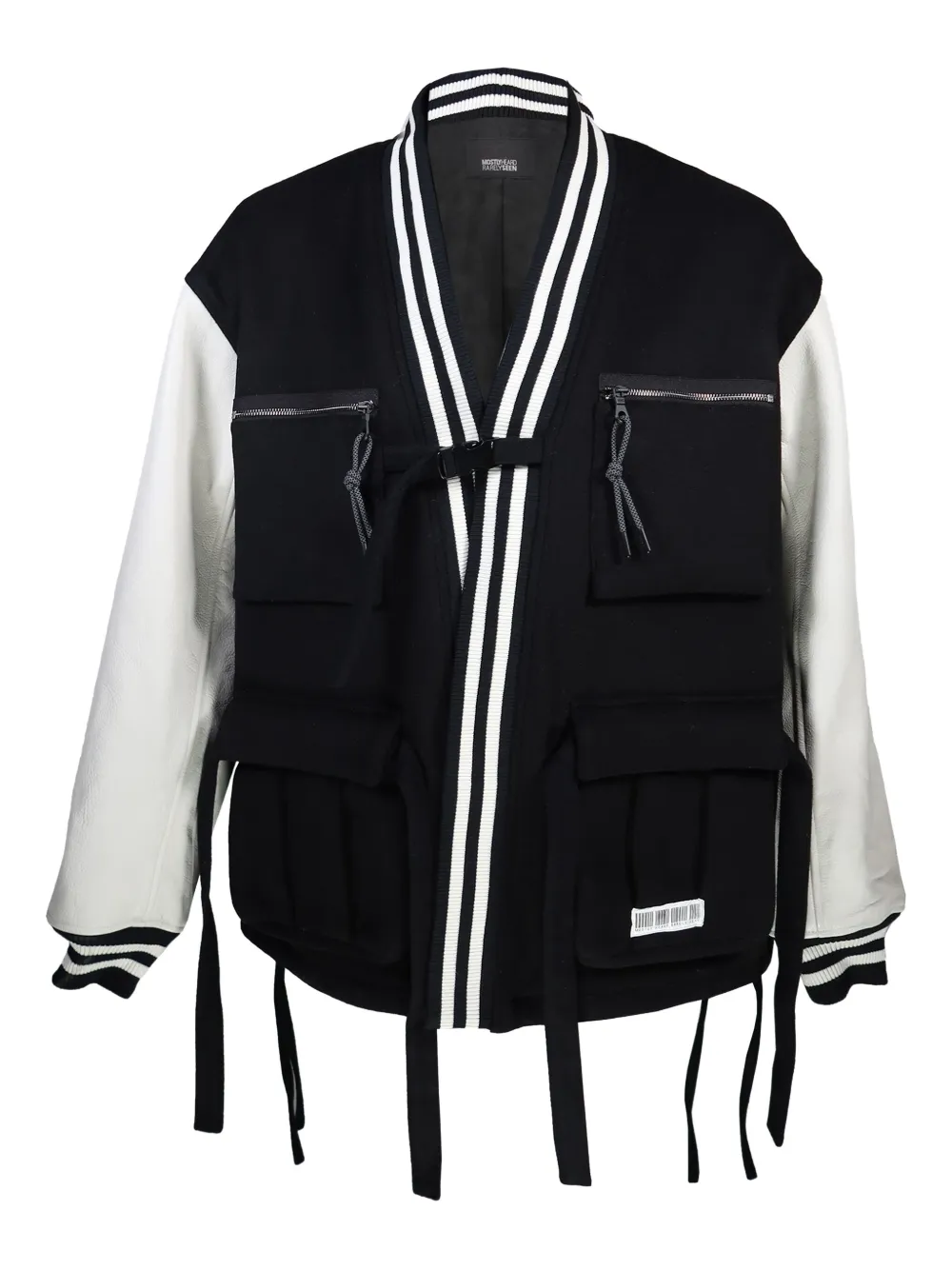 Бомбер с вышитым логотипом Mostly Heard Rarely Seen, черный 
Бомбер с вышитым логотипом Mostly Heard Rarely Seen, черный