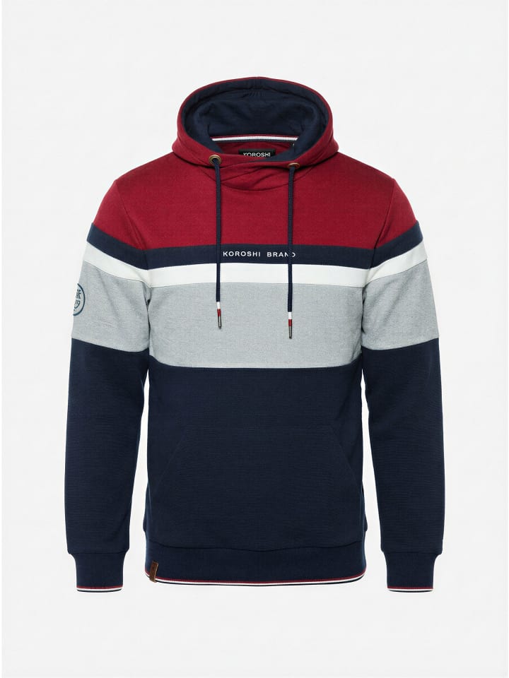 KOROSHI Свитер с высоким воротником и хлопковыми полосками красного цвета
KOROSHI Свитер с высоким воротником и хлопковыми полосками красного цвета