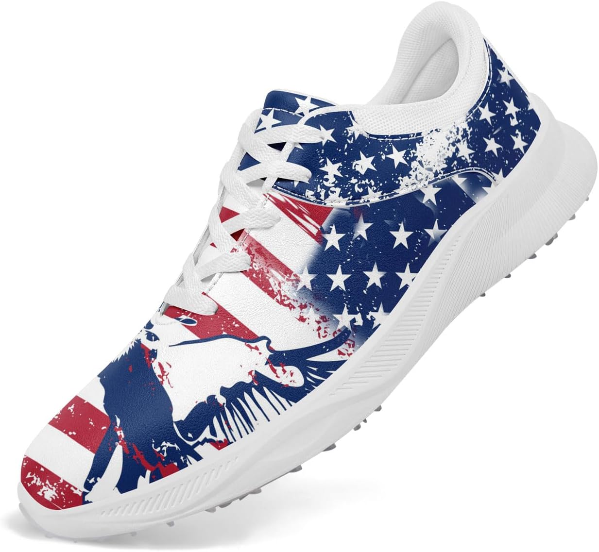 Гольф-туфли без шипов для мужчин, дышащие кроссовки для гольфа для женщин с дизайном американского флага, спортивная обувь для ходьбы Onegam, белый/красный/синий
Гольф-туфли без шипов для мужчин, дышащие кроссовки для гольфа для женщин с дизайном американского флага, спортивная обувь для ходьбы Onegam, белый/красный/синий