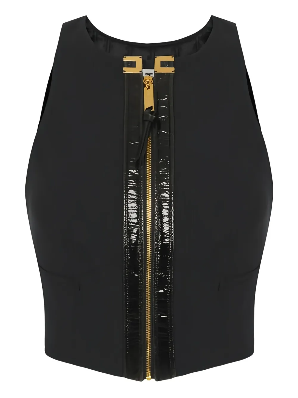 Укороченный топ на молнии Elisabetta Franchi, черный
Укороченный топ на молнии Elisabetta Franchi, черный