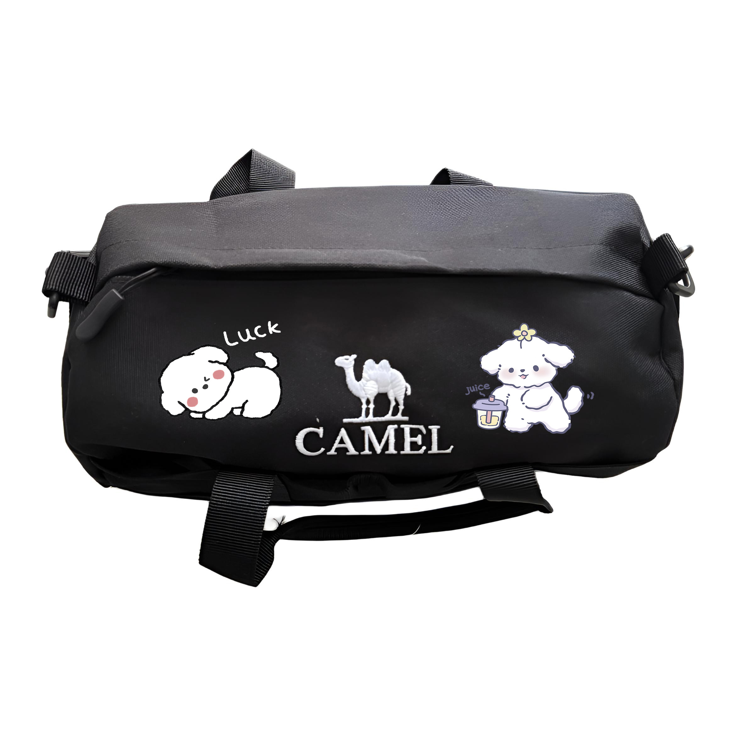 CAMEL Сумка через плечо унисекс Regular с принтом милого белого щенка на ткани, черная
CAMEL Сумка через плечо унисекс Regular с принтом милого белого щенка на ткани, черная