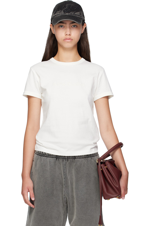 Acne Studios Белая футболка с логотипом
Acne Studios Белая футболка с логотипом
