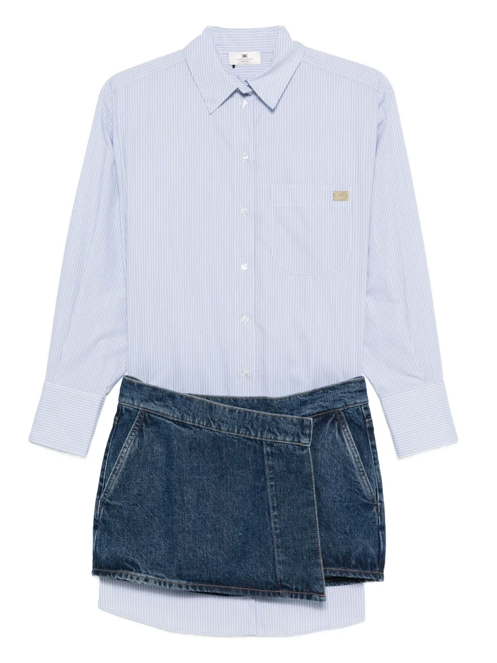 Платье мини из денима Elisabetta Franchi, синий
Платье мини из денима Elisabetta Franchi, синий