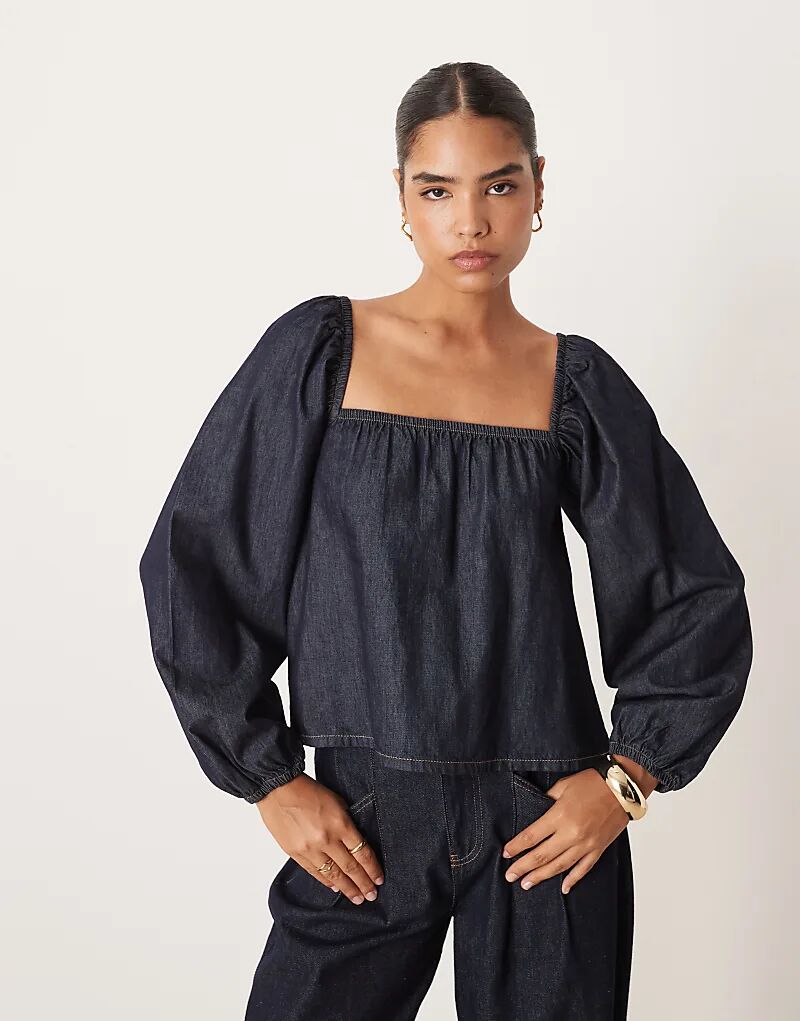 Джинсовый лонгслив-расклешенный с длинными рукавами ASOS DESIGN, промытый в воде
Джинсовый лонгслив-расклешенный с длинными рукавами ASOS DESIGN, промытый в воде