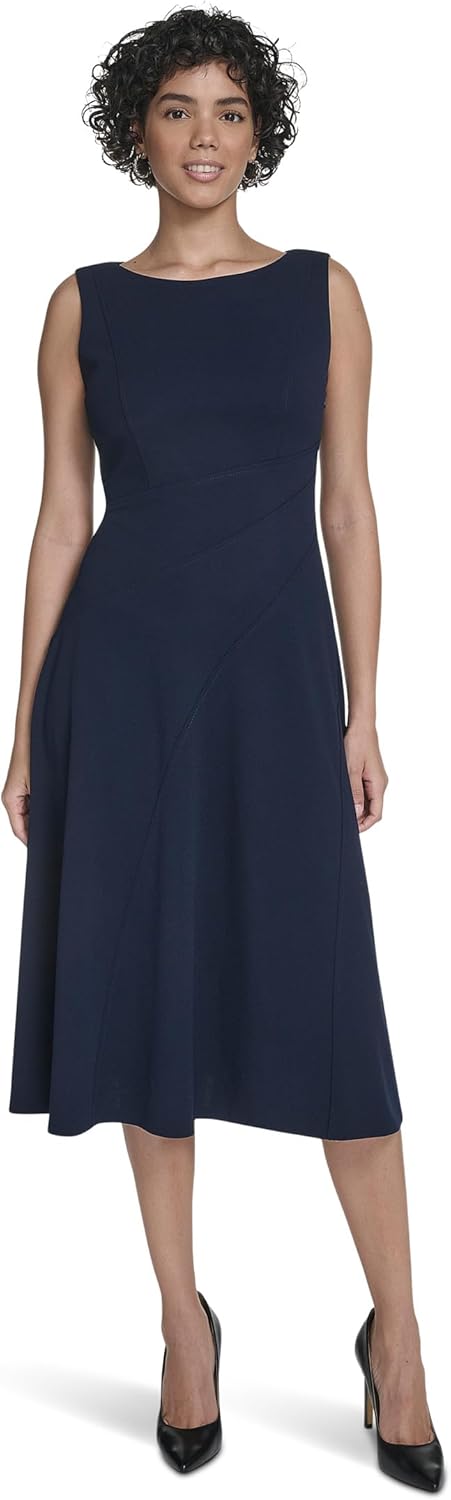 Женское платье миди Calvin Klein без рукавов с круглым вырезом и креповым швом, Indigo
Женское платье миди Calvin Klein без рукавов с круглым вырезом и креповым швом, Indigo