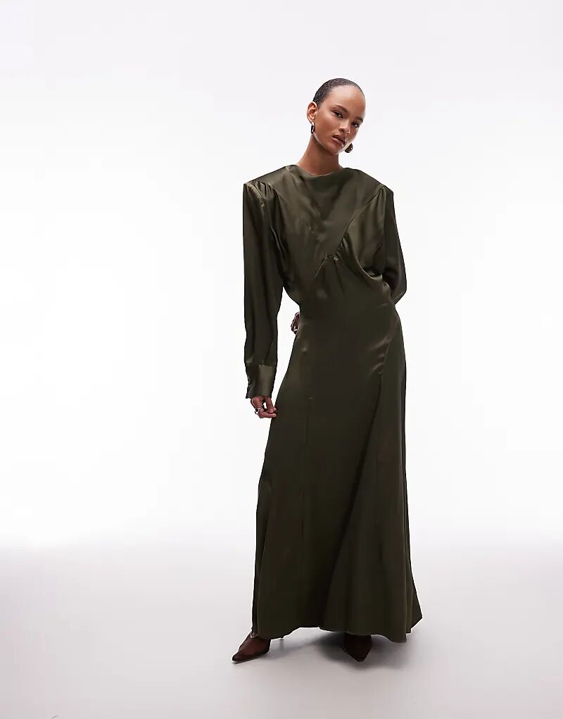 Платье макси из атласа ASOS DESIGN с воротником-хомут и широкими плечами оливково-зеленого цвета
Платье макси из атласа ASOS DESIGN с воротником-хомут и широкими плечами оливково-зеленого цвета