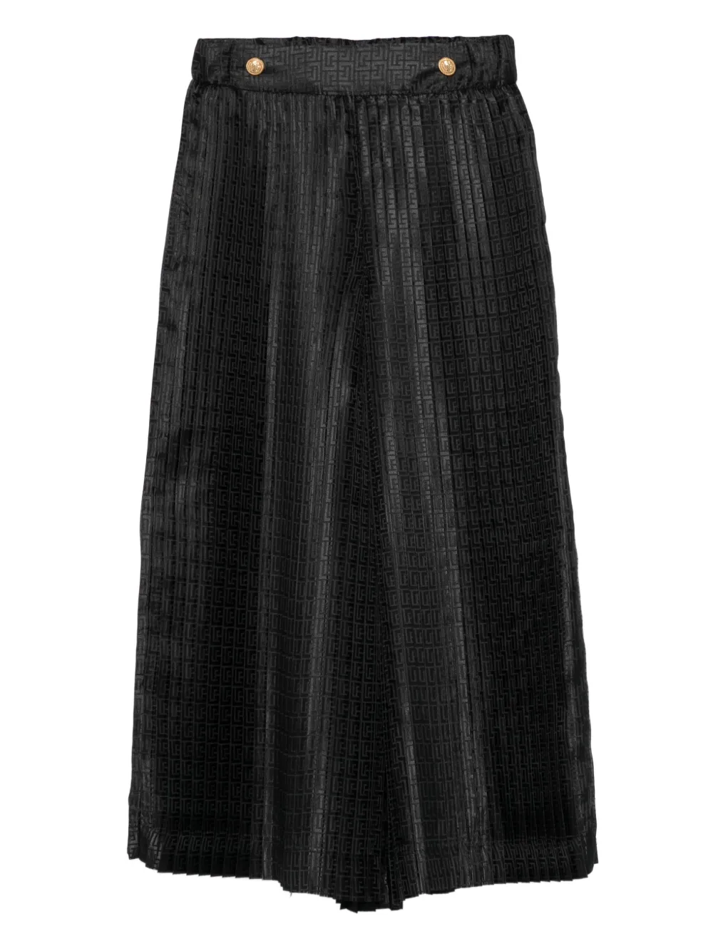 Плиссированные брюки с монограммой Balmain Kids, черный
Плиссированные брюки с монограммой Balmain Kids, черный