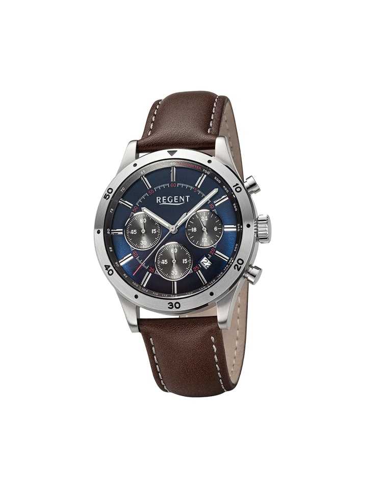 Темно-коричневые аналоговые наручные часы, большие (примерно 41 мм), кожаный ремешок Regent
Темно-коричневые аналоговые наручные часы, большие (примерно 41 мм), кожаный ремешок Regent