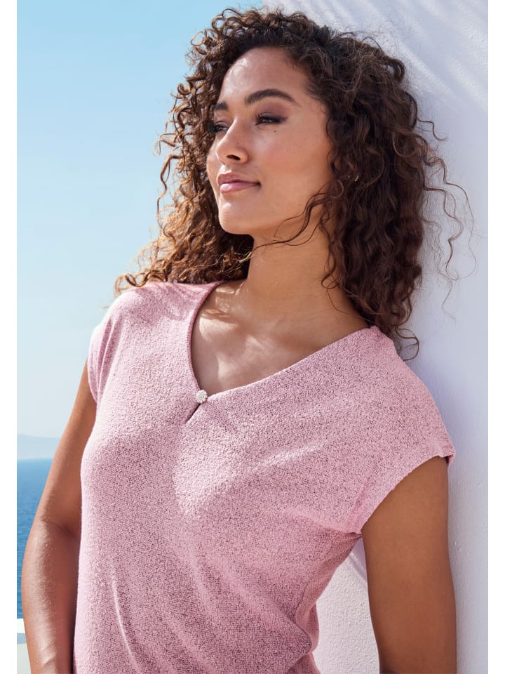 Рубашка с короткими рукавами сиреневого цвета LASCANA
Рубашка с короткими рукавами сиреневого цвета LASCANA