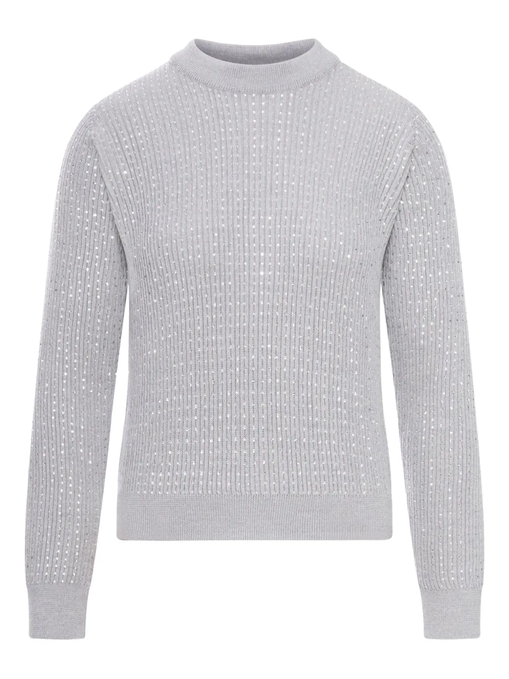 Кашемировый свитер в рубчик с украшением из кристаллов Golden Goose, серый
Кашемировый свитер в рубчик с украшением из кристаллов Golden Goose, серый