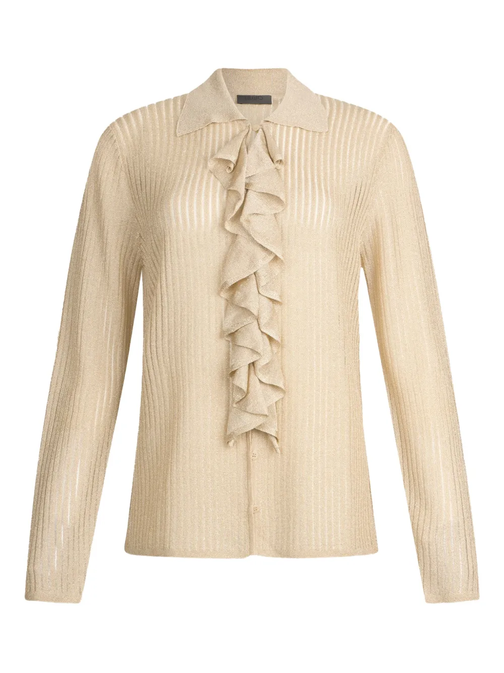 Блузка с ребристым узором и оборками LIU JO, нейтральный
Блузка с ребристым узором и оборками LIU JO, нейтральный