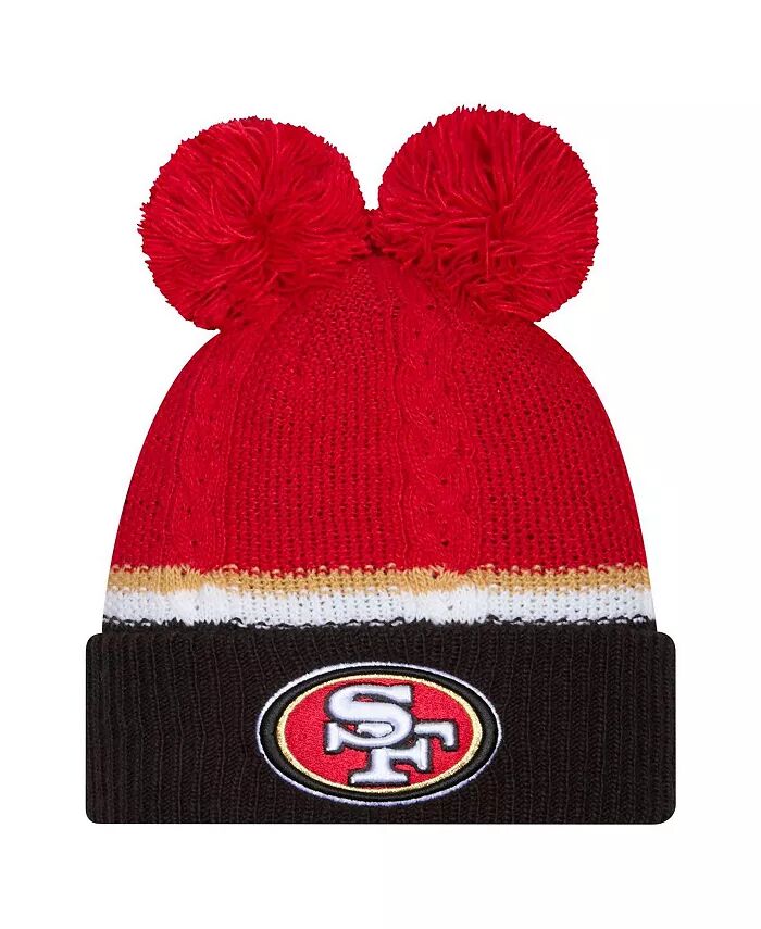 Женская шапка-капюшон с манжетами и помпонами, с алым отливом, San Francisco 49ers New Era
Женская шапка-капюшон с манжетами и помпонами, с алым отливом, San Francisco 49ers New Era