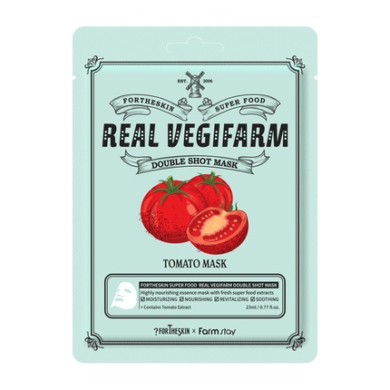 Маска Super Food Real Vegifarm Double Shot Tomato Fortheskin
Маска Super Food Real Vegifarm Double Shot Tomato Fortheskin