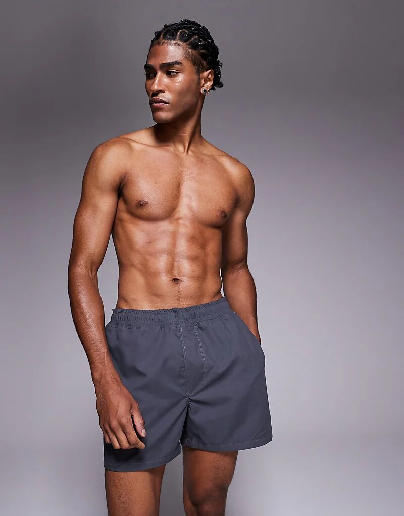 Короткие шорты для плавания ASOS DESIGN серого цвета
Короткие шорты для плавания ASOS DESIGN серого цвета