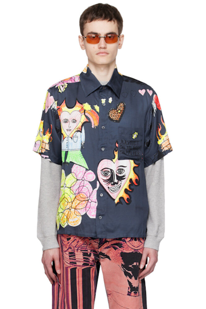 Рубашка с рисунками в морском стиле Rassvet
Рубашка с рисунками в морском стиле Rassvet