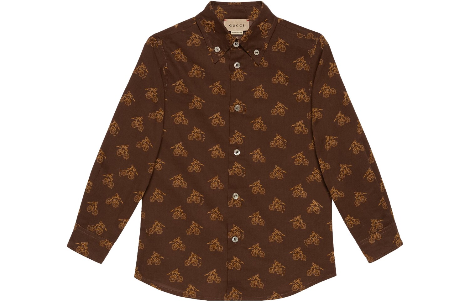 Детская рубашка Gucci, коричневый
Детская рубашка Gucci, коричневый