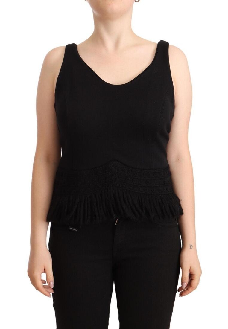 Хлопковая майка без рукавов Ermanno Scervino, черный
Хлопковая майка без рукавов Ermanno Scervino, черный