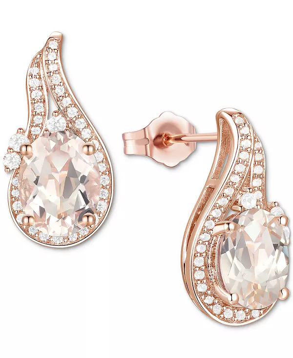 Серьги-Гвоздики с аметистами (2 1/20 карата, tw) и выращенными в лаборатории белыми сапфирами (3/8 карата, tw) в форме завитка из стерлингового серебра с покрытием из 14-каратного золота (также с другими драгоценными камнями) Macy'S, morganite, Белый, Сер
Серьги-Гвоздики с аметистами (2 1/20 карата, tw) и выращенными в лаборатории белыми сапфирами (3/8 карата, tw) в форме завитка из стерлингового серебра с покрытием из 14-каратного золота (также с другими драгоценными камнями) Macy'S, morganite, Белый, Сер