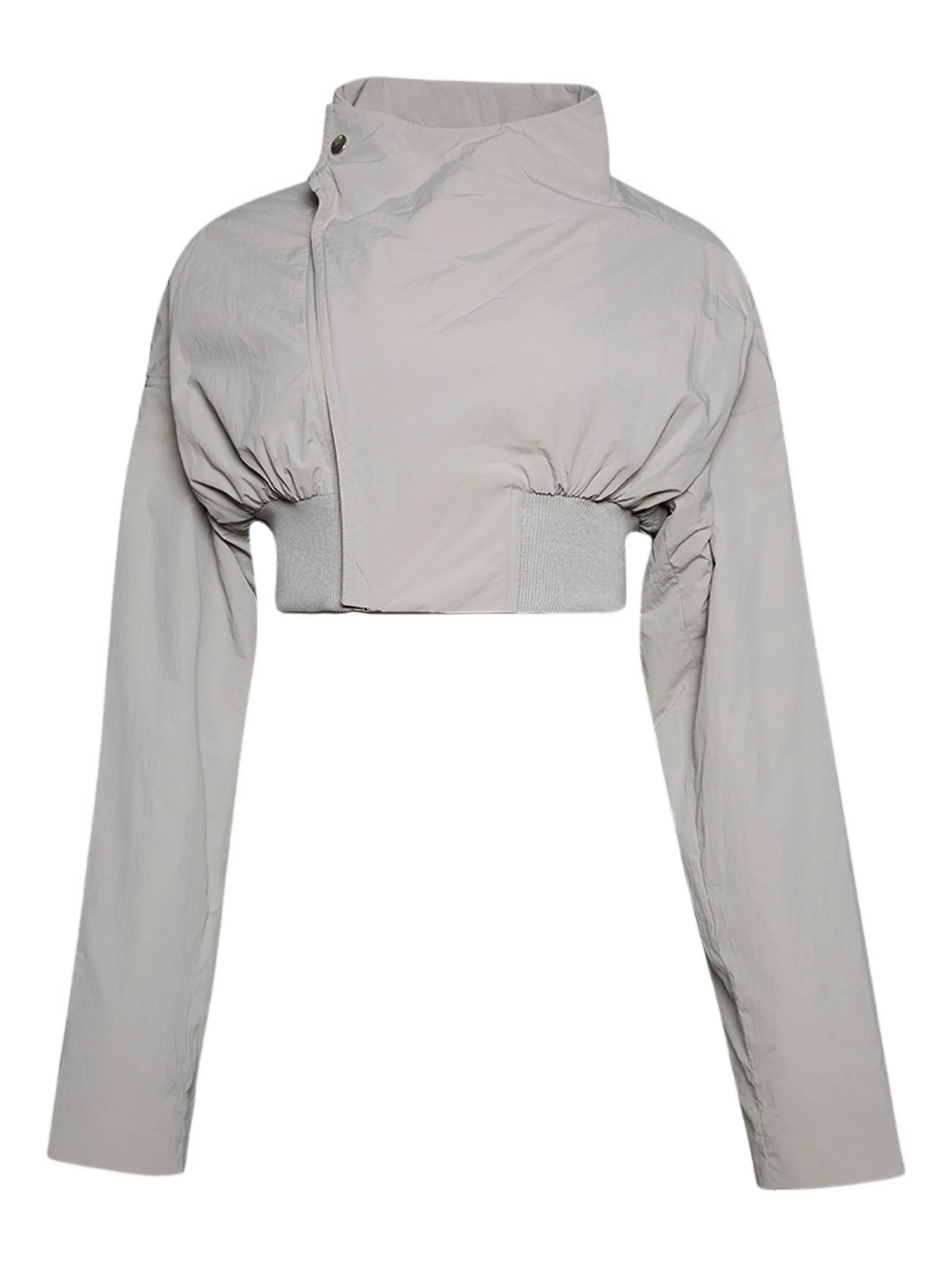 Укороченный бомбер на молнии Rick Owens, серый
Укороченный бомбер на молнии Rick Owens, серый