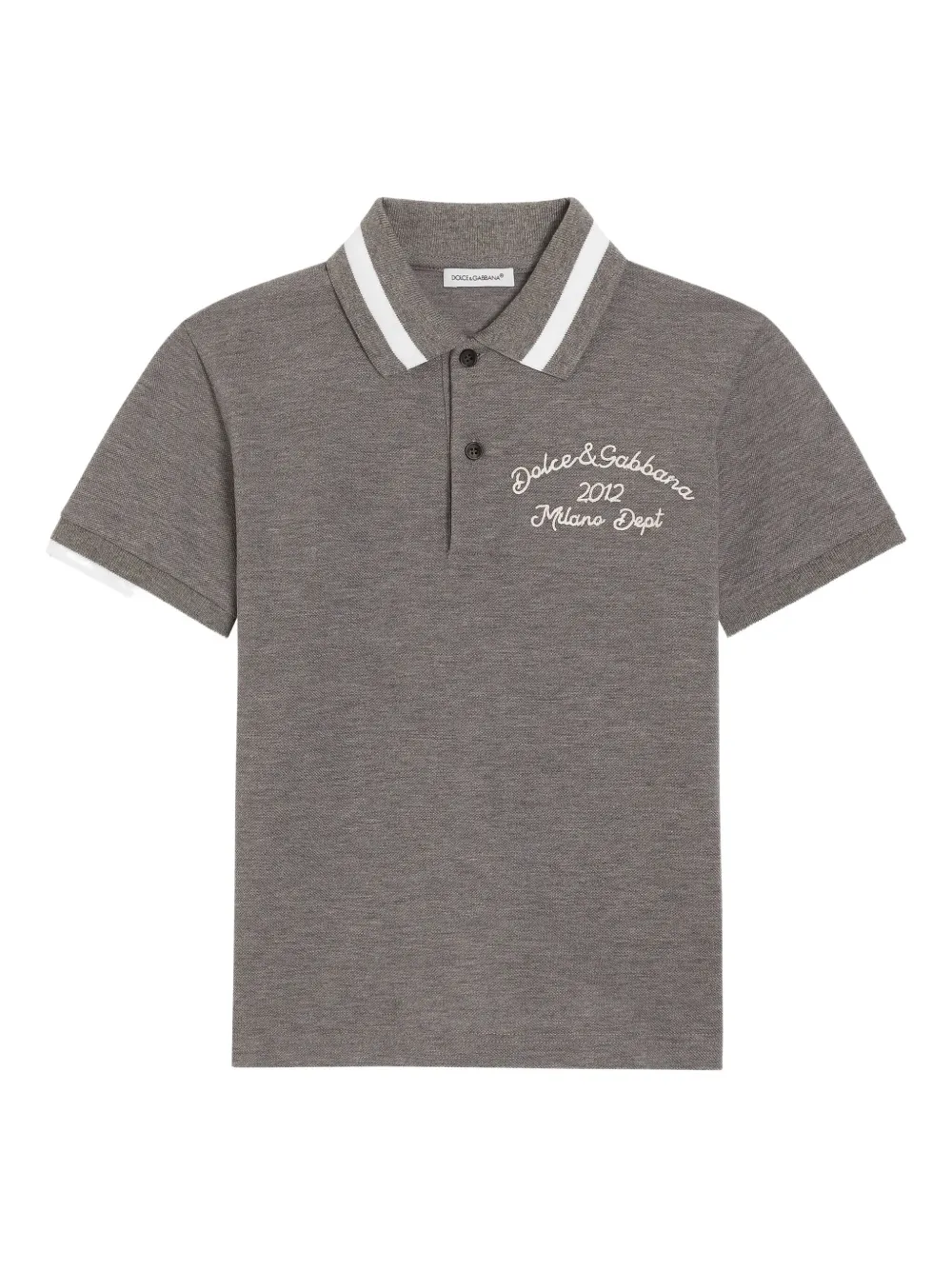 Рубашка поло с вышитым логотипом Dolce & Gabbana Kids, серый
Рубашка поло с вышитым логотипом Dolce & Gabbana Kids, серый