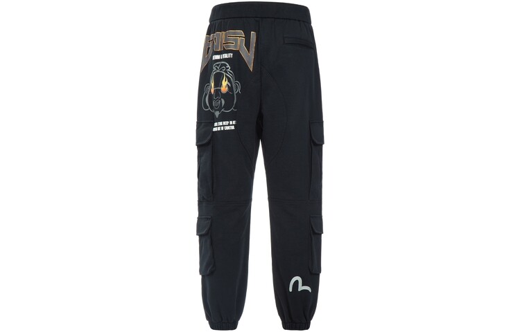 Трикотажные спортивные штаны мужские черные Evisu, черный
Трикотажные спортивные штаны мужские черные Evisu, черный