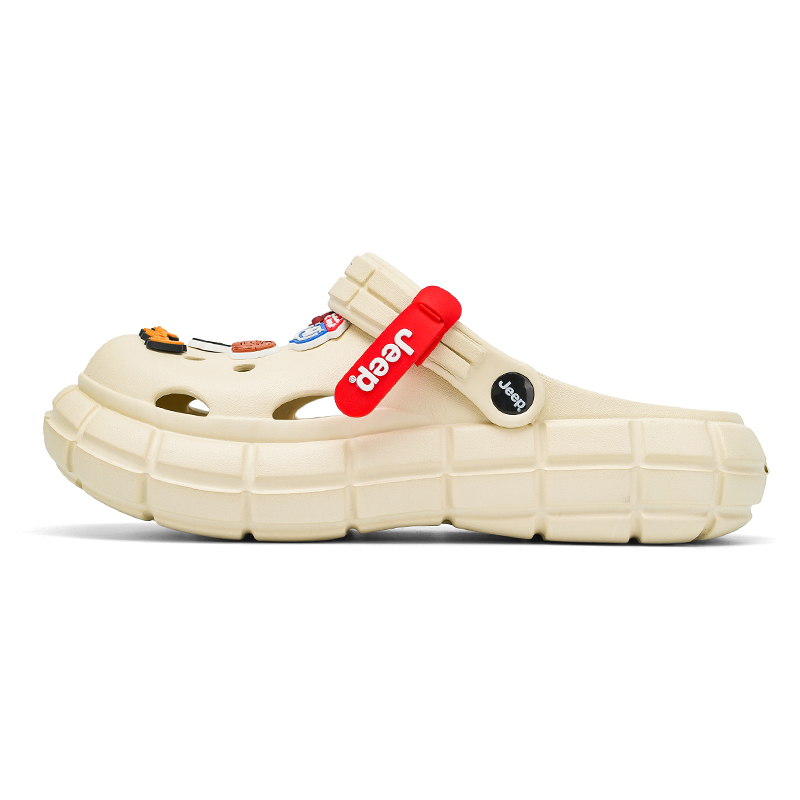 Jeep Бесшумные противоскользящие износостойкие шлепанцы унисекс бежево-желтые, цвет Beige Yellow 
Jeep Бесшумные противоскользящие износостойкие шлепанцы унисекс бежево-желтые, цвет Beige Yellow