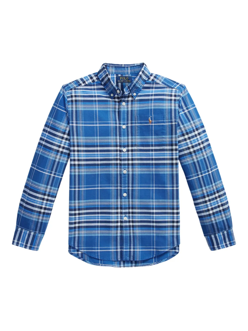 Клетчатая вышитая рубашка Polo Ralph Lauren Kids, синий
Клетчатая вышитая рубашка Polo Ralph Lauren Kids, синий