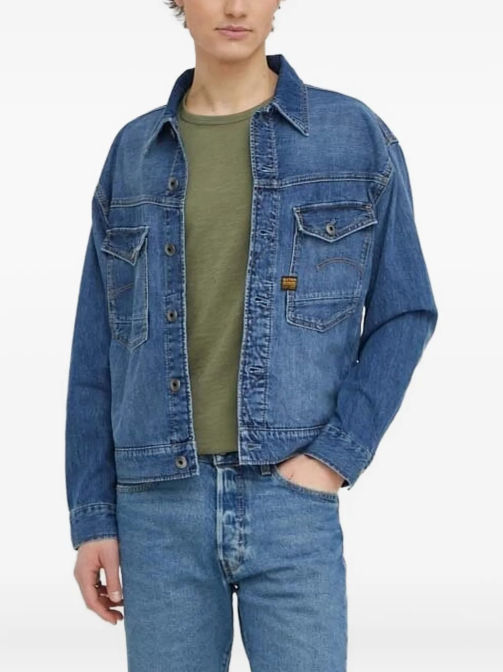 Джинсовая куртка с карманами G-Star RAW, синий
Джинсовая куртка с карманами G-Star RAW, синий