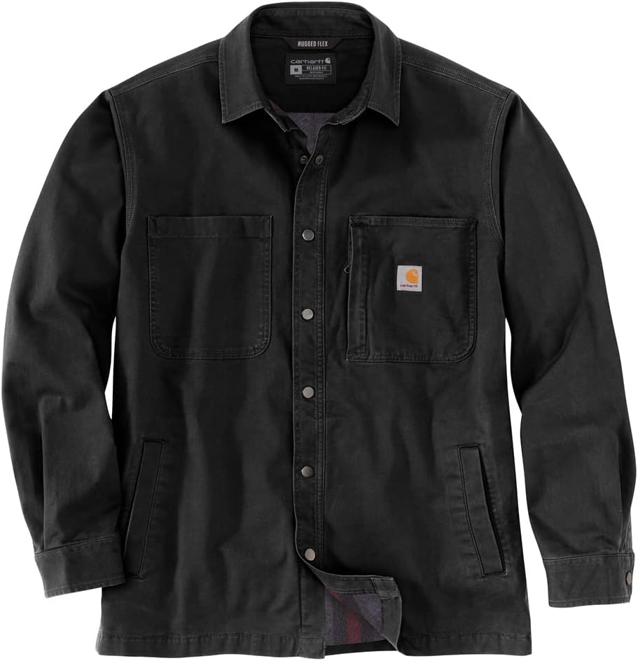 Carhartt мужская рубашка-жакет с флисовой подкладкой Rugged Flex Relaxed Fit Canvas, Black
Carhartt мужская рубашка-жакет с флисовой подкладкой Rugged Flex Relaxed Fit Canvas, Black