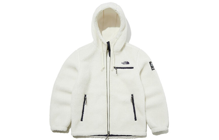 Бархатная куртка унисекс белая The North Face, белый 
Бархатная куртка унисекс белая The North Face, белый