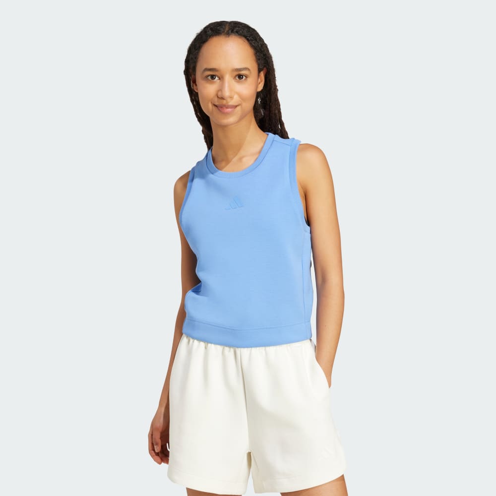 Топ Adidas Soft Lux Tank, цвет Blue Fusion 
Топ Adidas Soft Lux Tank, цвет Blue Fusion