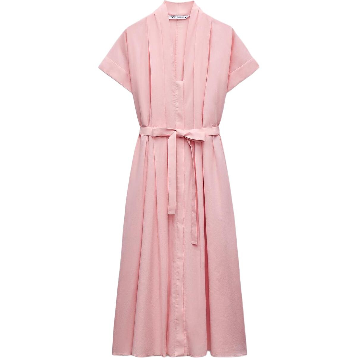 Платье с короткими рукавами серии ZW женское розовое Zara
Платье с короткими рукавами серии ZW женское розовое Zara