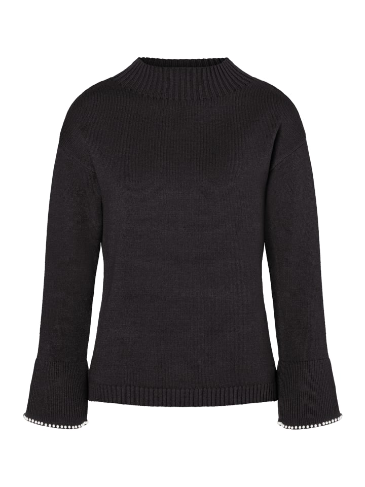 мягкий трикотажный свитер с жемчужной отделкой черного цвета More & More
мягкий трикотажный свитер с жемчужной отделкой черного цвета More & More