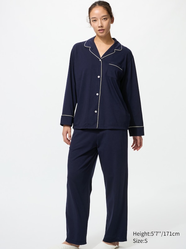 Хлопковая пижама AIRism с длинным рукавом Uniqlo, 69 navy
Хлопковая пижама AIRism с длинным рукавом Uniqlo, 69 navy