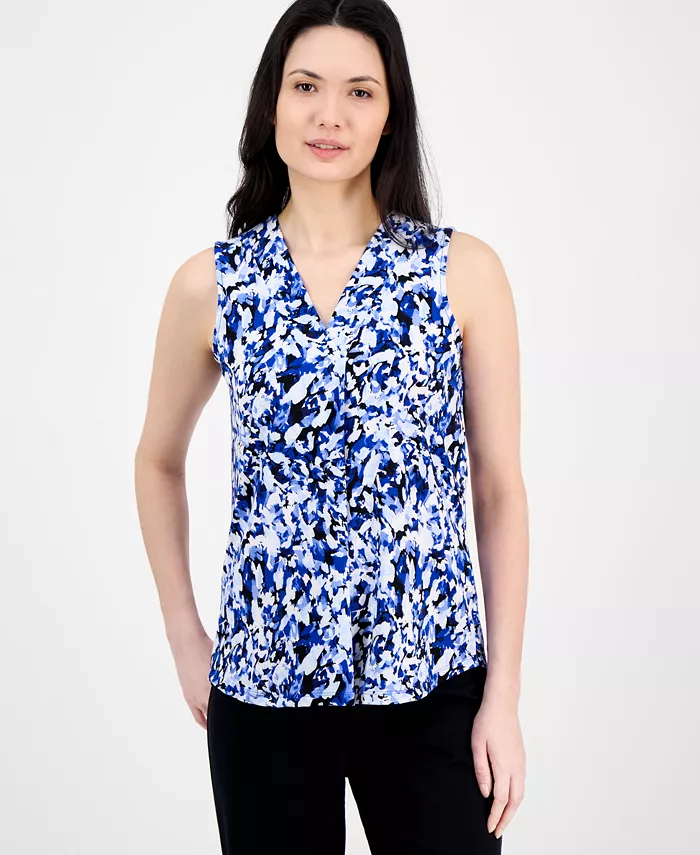 Женский топ без рукавов с принтом и V-образным вырезом Anne Klein, черный
Женский топ без рукавов с принтом и V-образным вырезом Anne Klein, черный