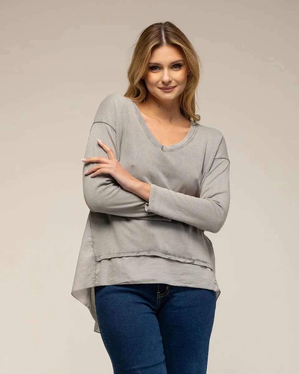 Женская футболка свободного кроя со складкой сзади Tantra, серый
Женская футболка свободного кроя со складкой сзади Tantra, серый