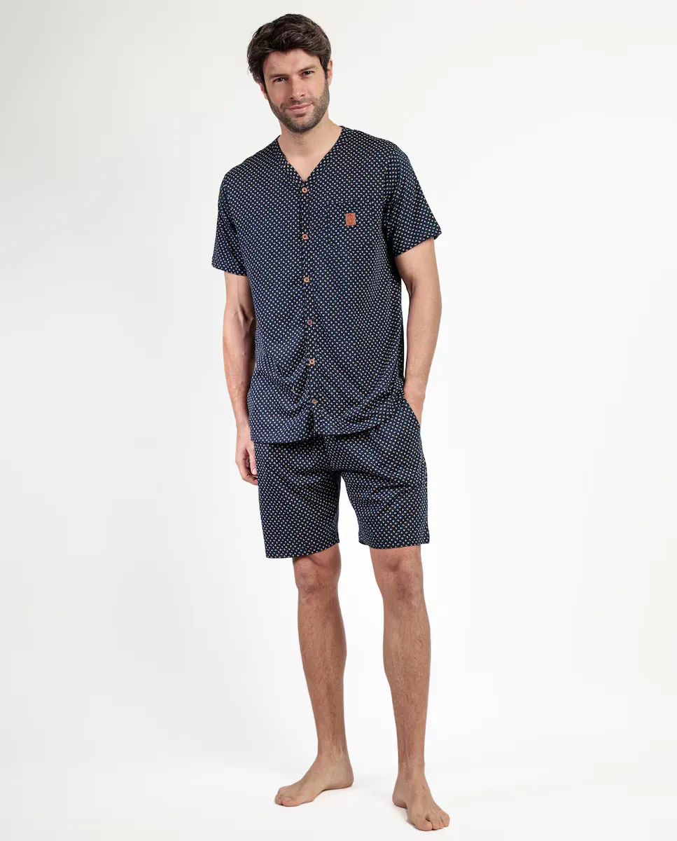 Мужская короткая пижама ажурной вязки темно-синего цвета Admas, темно-синий
Мужская короткая пижама ажурной вязки темно-синего цвета Admas, темно-синий