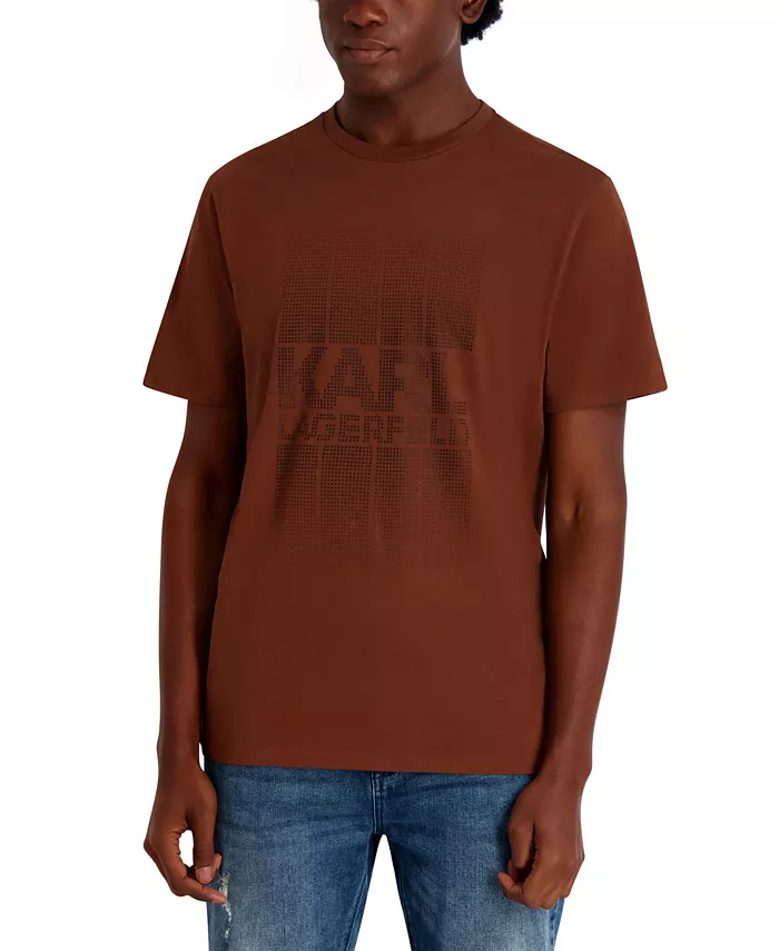 Мужская футболка с пиксельным принтом Karl Lagerfeld Paris, коричневый
Мужская футболка с пиксельным принтом Karl Lagerfeld Paris, коричневый