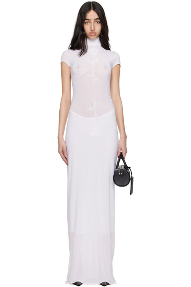 Белое легкое вискозное трикотажное платье макси без рукавов Jean Paul Gaultier
Белое легкое вискозное трикотажное платье макси без рукавов Jean Paul Gaultier