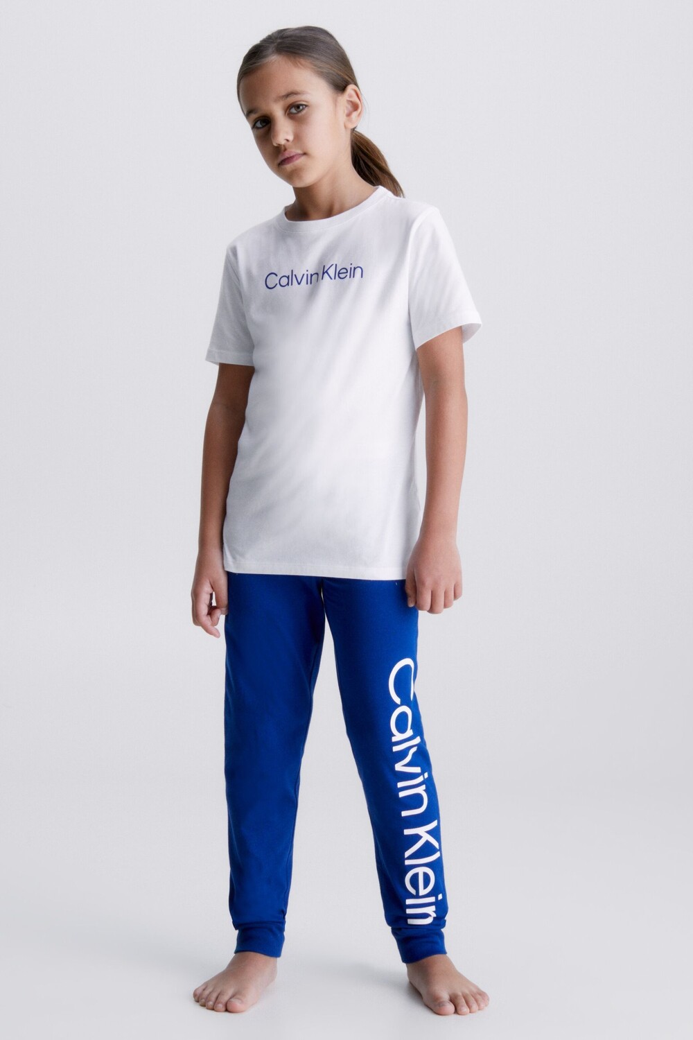 Хлопковая пижама Modern для девочек синего цвета с логотипом Calvin Klein, синий
Хлопковая пижама Modern для девочек синего цвета с логотипом Calvin Klein, синий
