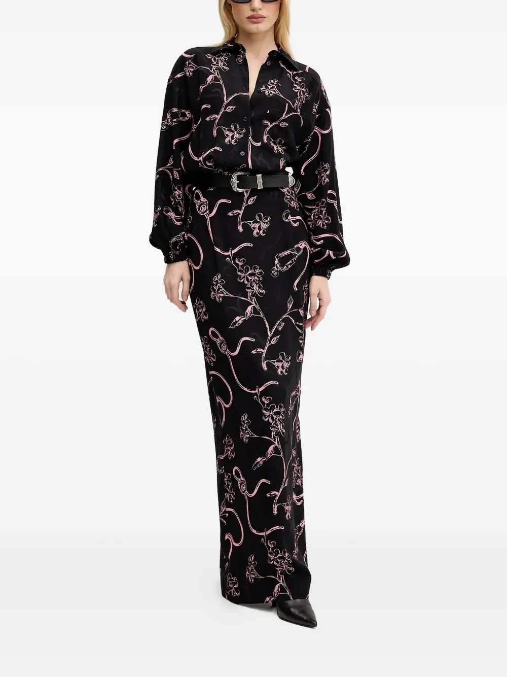 Платье макси с цветочным принтом Moschino Jeans, черный
Платье макси с цветочным принтом Moschino Jeans, черный