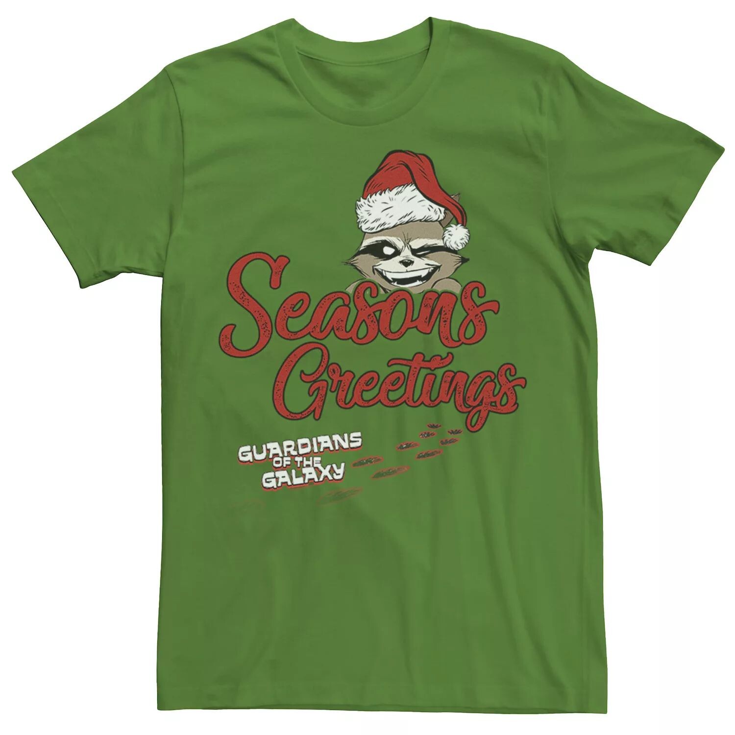 Мужская футболка Guardians Rocket Seasons Greetings с принтом лапы Marvel
Мужская футболка Guardians Rocket Seasons Greetings с принтом лапы Marvel