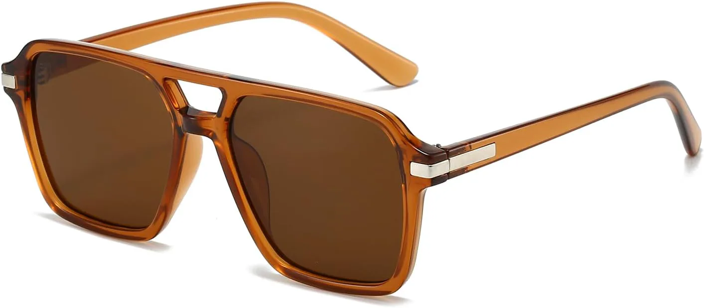 Солнцезащитные очки-авиаторы GIFIORE квадратной формы для мужчин и женщин, модные винтажные, с двойной перемычкой, в черной черепаховой оправе, в стиле 70-х, Brown
Солнцезащитные очки-авиаторы GIFIORE квадратной формы для мужчин и женщин, модные винтажные, с двойной перемычкой, в черной черепаховой оправе, в стиле 70-х, Brown