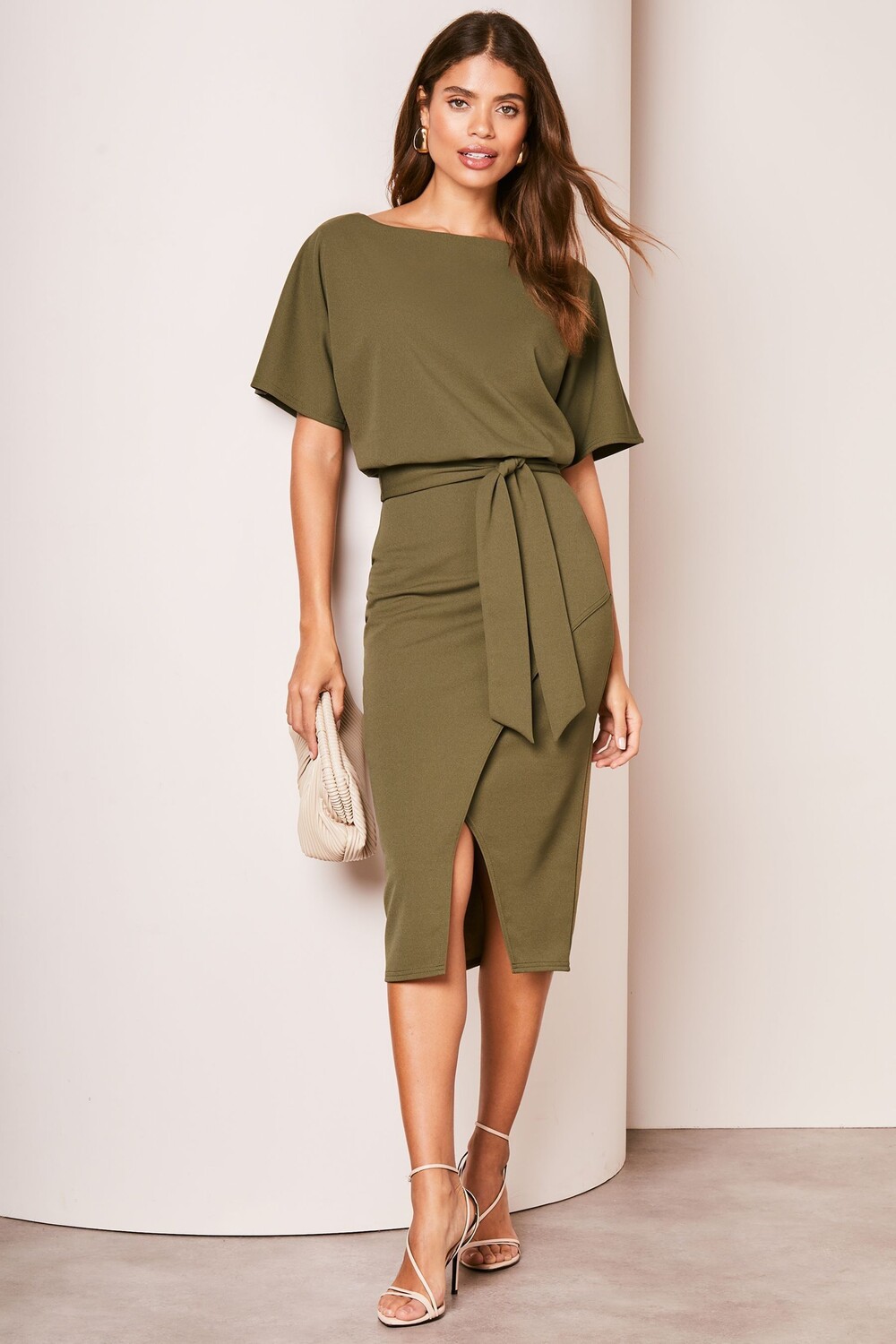 Платье кимоно миди с поясом Lipsy, зеленый
Платье кимоно миди с поясом Lipsy, зеленый