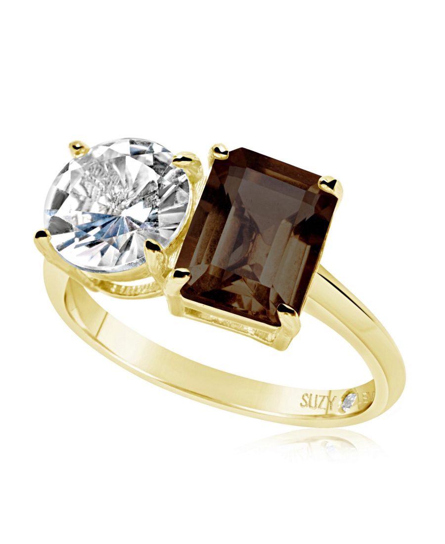 Кольцо Suzy Levian из стерлингового серебра с двумя камнями Toi et Moi Suzy Levian New York, Smoky quartz / gold
Кольцо Suzy Levian из стерлингового серебра с двумя камнями Toi et Moi Suzy Levian New York, Smoky quartz / gold