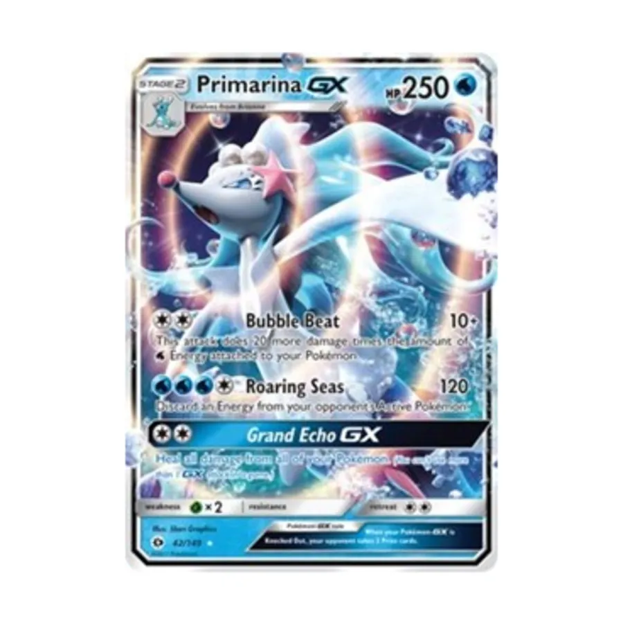 CCG Примарина GX (UR) #42 (голографическая), Pokemon - Sun & Moon Base Set - Singles
CCG Примарина GX (UR) #42 (голографическая), Pokemon - Sun & Moon Base Set - Singles