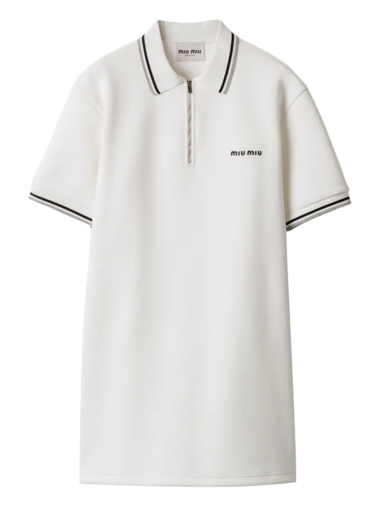 Miu Miu платье из джерси, белый 
Miu Miu платье из джерси, белый