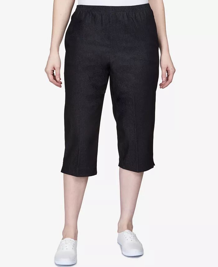 Классические укороченные брюки из денима с застежкой-молнией Alfred Dunner, черный
Классические укороченные брюки из денима с застежкой-молнией Alfred Dunner, черный